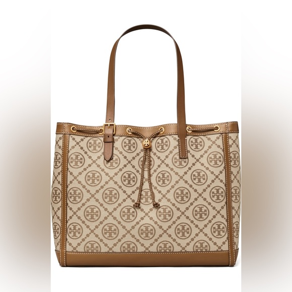 Tory Burch Large Logo T Monogram Tote Bag - Picture 5 of 9